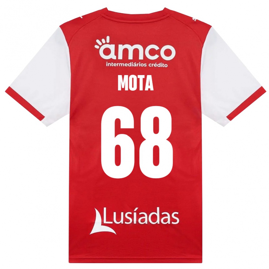 נשים כדורגל Edgar Mota #68 לבן אדום שחור ג'רזי ביתית 2026/27 נשים כדורגל Edgar Mota #68 לבן אדום שחור ג'רזי ביתית 2026/27