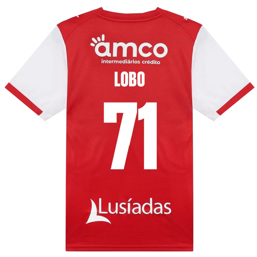 נשים כדורגל Diogo Lobo #71 לבן אדום שחור ג'רזי ביתית 2026/27