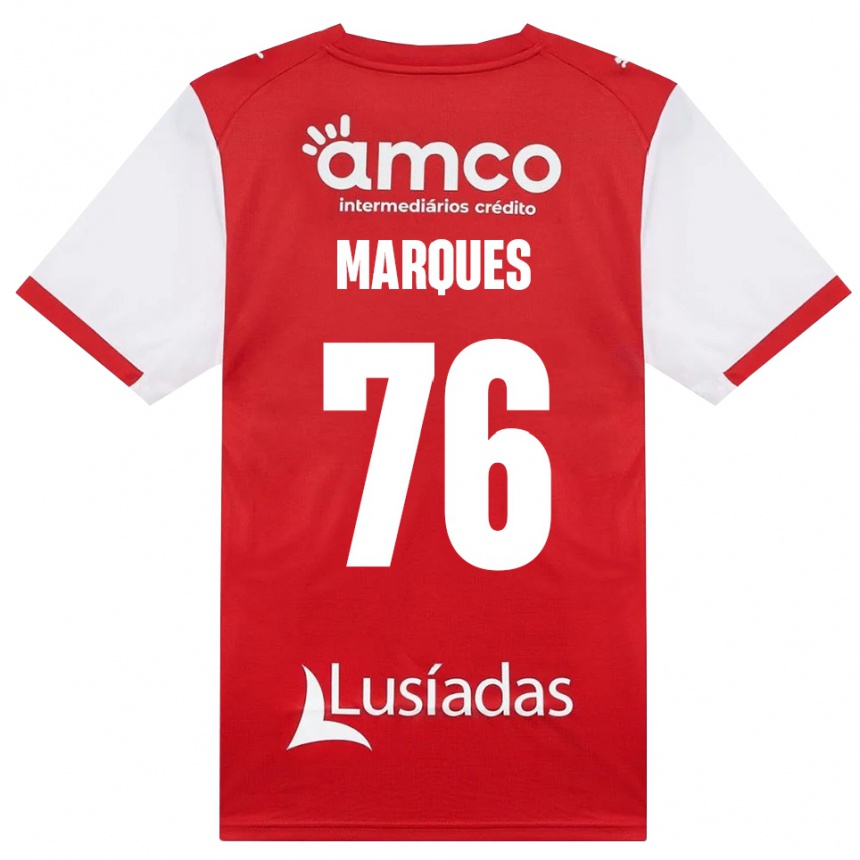 נשים כדורגל Tomás Marques #76 לבן אדום שחור ג'רזי ביתית 2026/27 נשים כדורגל Tomás Marques #76 לבן אדום שחור ג'רזי ביתית 2026/27