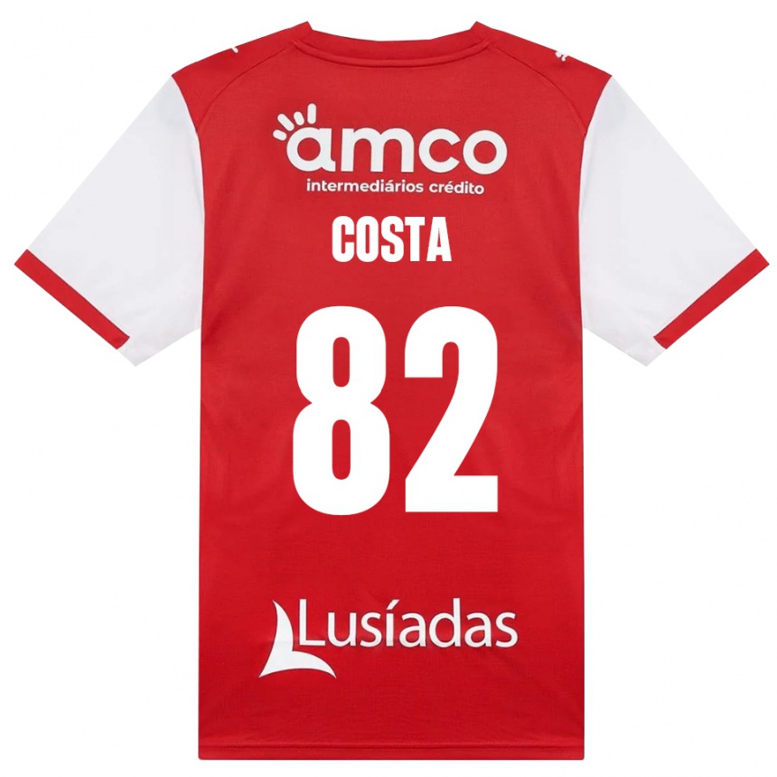 נשים כדורגל Gui Costa #82 לבן אדום שחור ג'רזי ביתית 2026/27 נשים כדורגל Gui Costa #82 לבן אדום שחור ג'רזי ביתית 2026/27