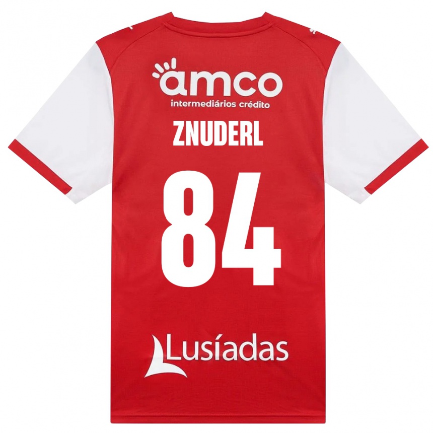 נשים כדורגל Tai Znuderl #84 לבן אדום שחור ג'רזי ביתית 2026/27