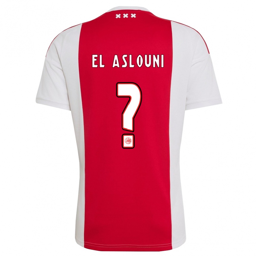 נשים כדורגל Achraf El Aslouni #0 אדום לבן צהוב ג'רזי ביתית 2026/27