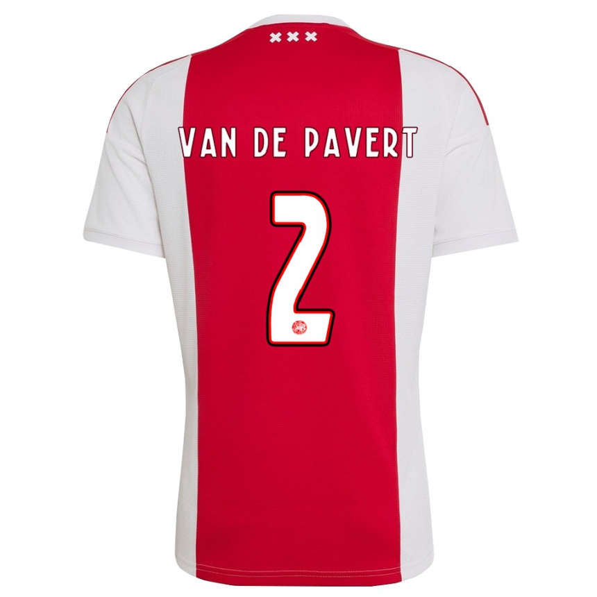 נשים כדורגל Ryan Van De Pavert #2 אדום לבן צהוב ג'רזי ביתית 2026/27