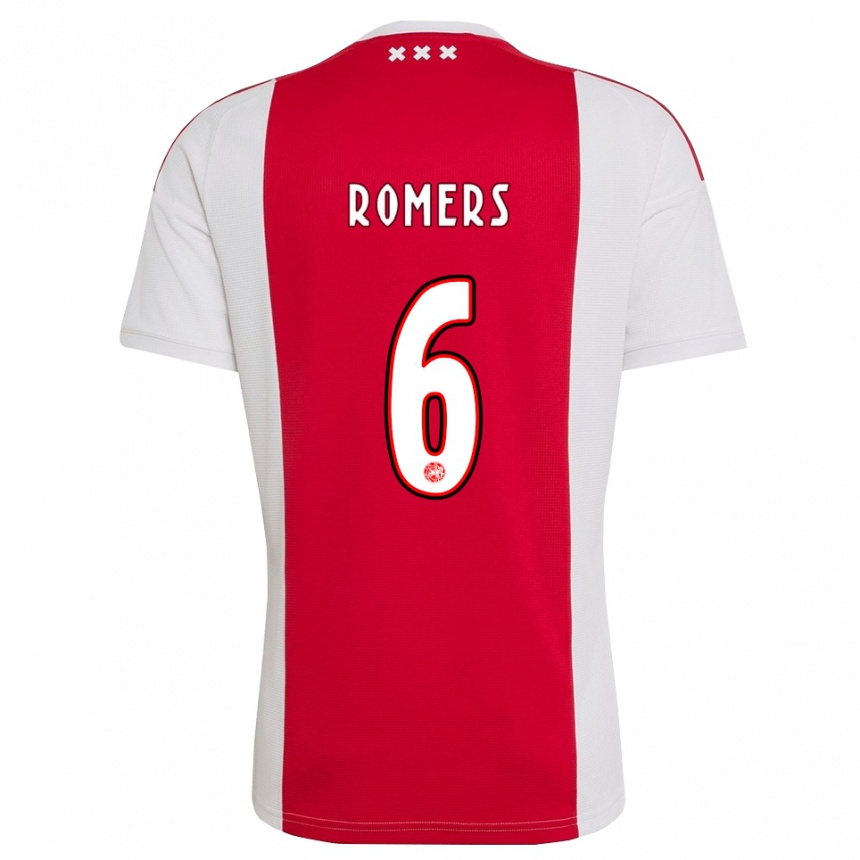 נשים כדורגל Thijmen Romers #6 אדום לבן צהוב ג'רזי ביתית 2026/27