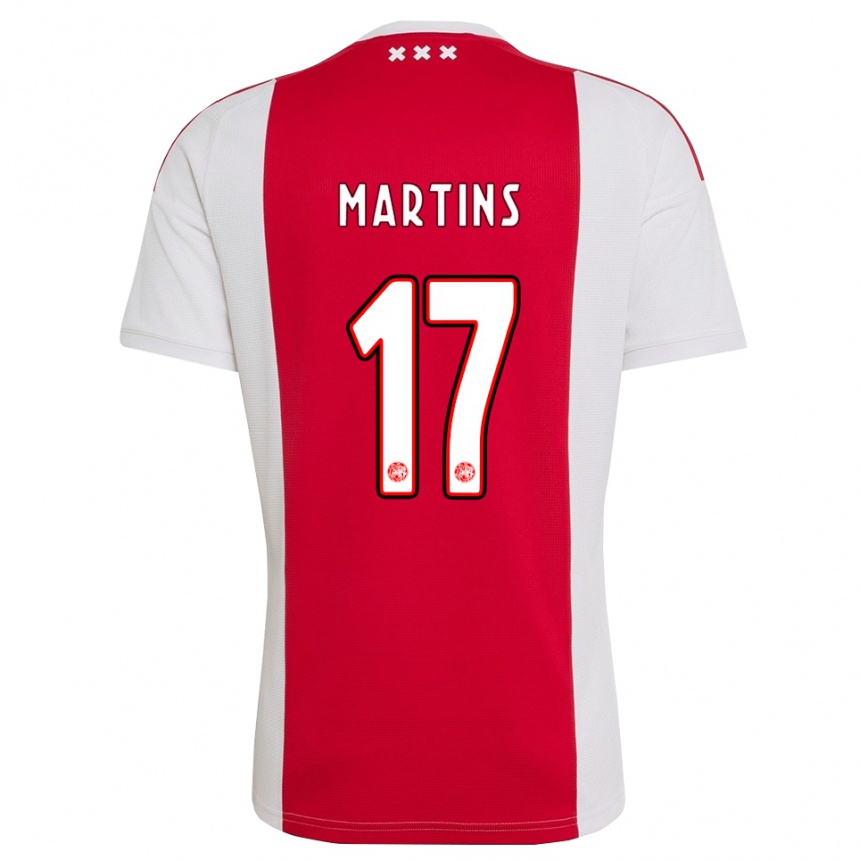 נשים כדורגל Lilinho Martins #17 אדום לבן צהוב ג'רזי ביתית 2026/27