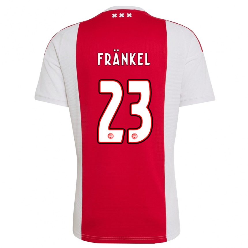 נשים כדורגל Leroy Fränkel #23 אדום לבן צהוב ג'רזי ביתית 2026/27