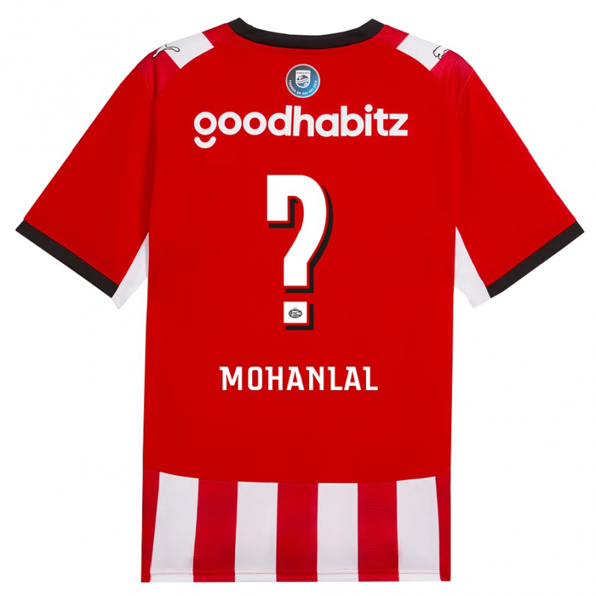 נשים כדורגל Pawan Mohanlal #0 אדום לבן שחור ג'רזי ביתית 2026/27
