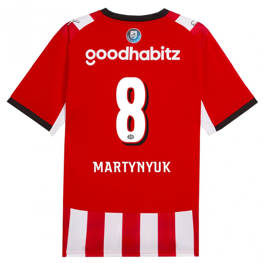 נשים כדורגל Anton Martynyuk #8 אדום לבן שחור ג'רזי ביתית 2026/27