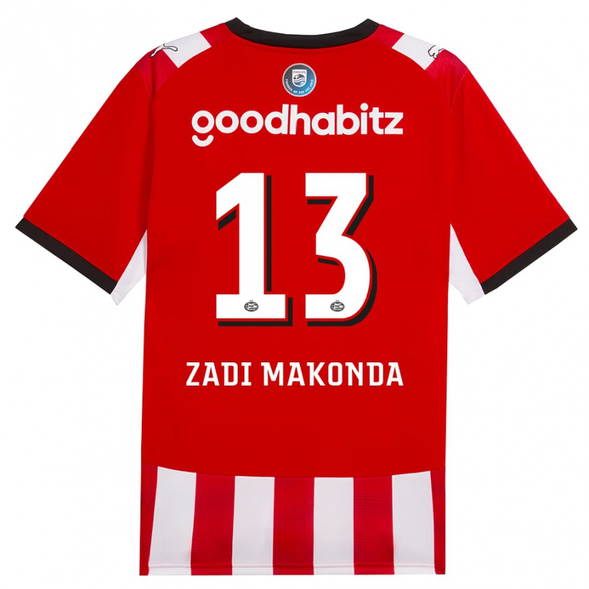 נשים כדורגל David Zadi Makonda #13 אדום לבן שחור ג'רזי ביתית 2026/27