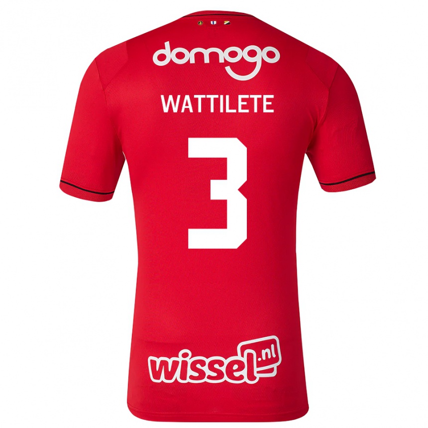 נשים כדורגל Julia Wattilete #3 אדום לבן שחור ג'רזי ביתית 2026/27
