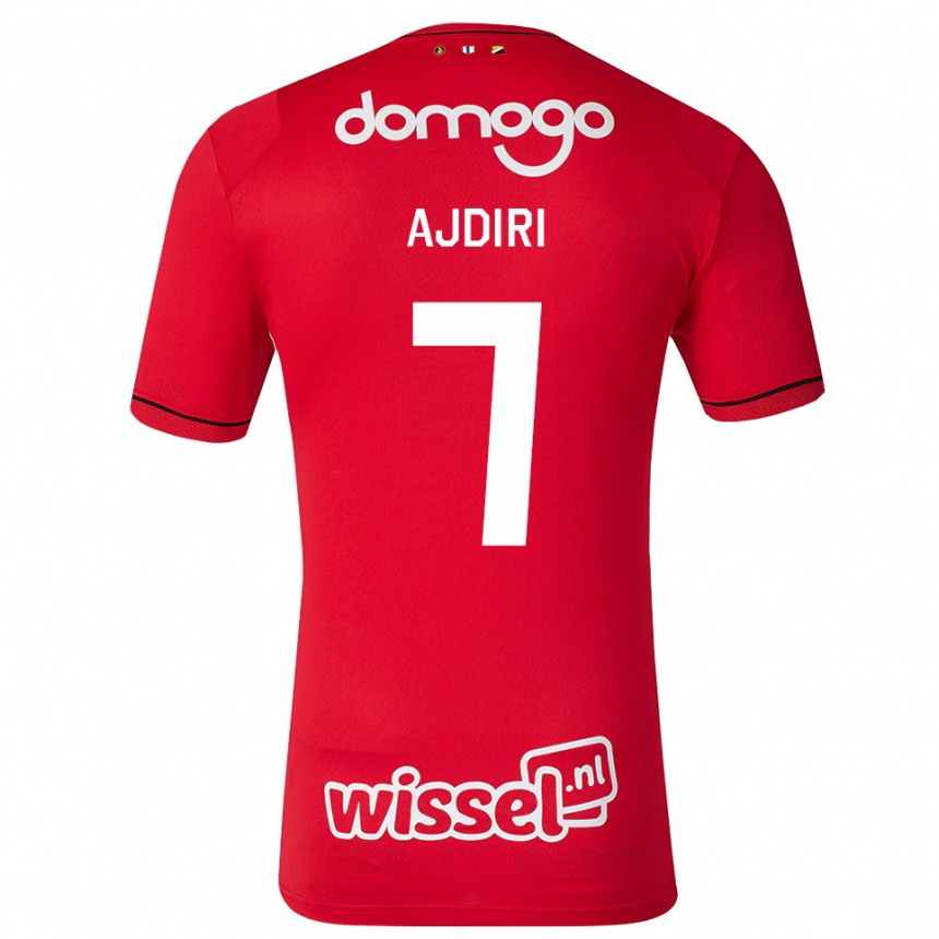 נשים כדורגל Amin Ajdiri #7 אדום לבן שחור ג'רזי ביתית 2026/27