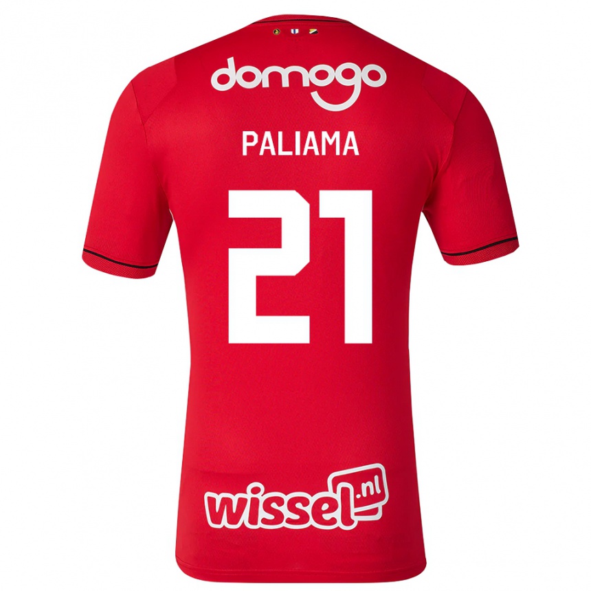 נשים כדורגל Joni Paliama #21 אדום לבן שחור ג'רזי ביתית 2026/27
