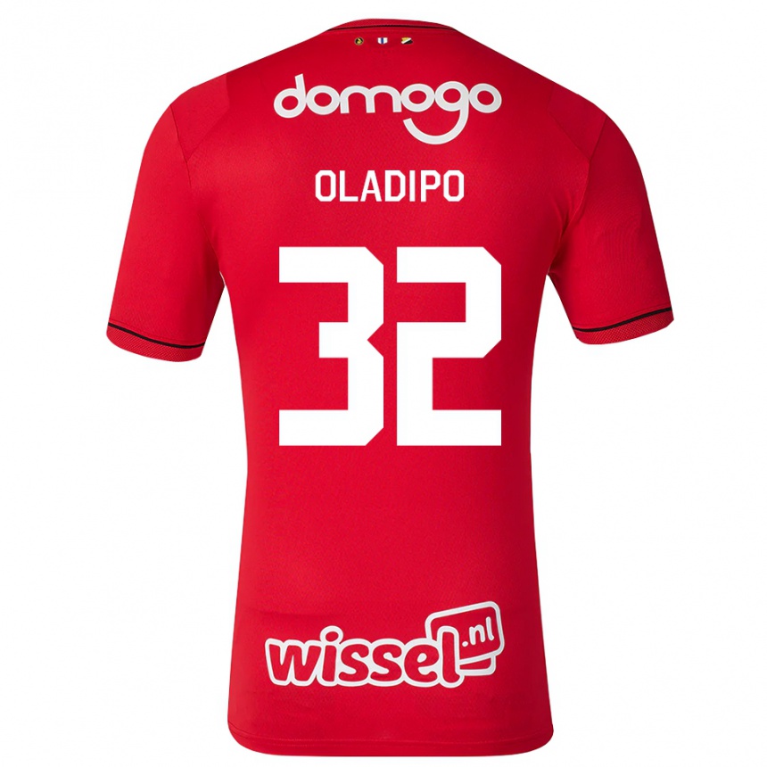 נשים כדורגל Laolu Oladipo #32 אדום לבן שחור ג'רזי ביתית 2026/27