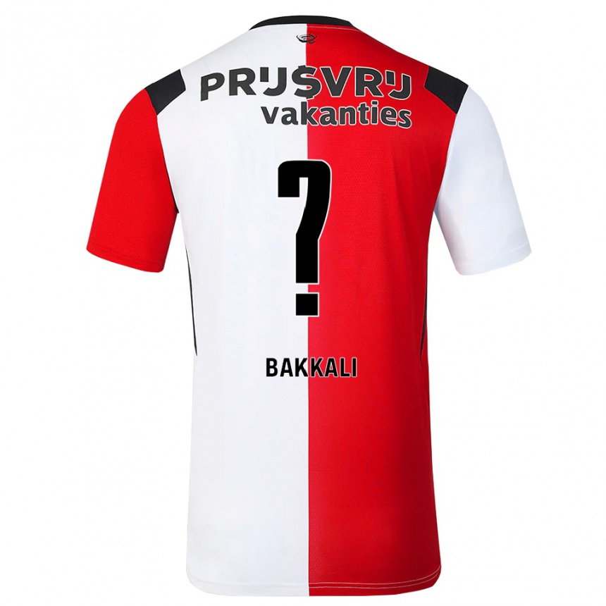 נשים כדורגל Yassir Bakkali #0 אדום לבן שחור ג'רזי ביתית 2026/27