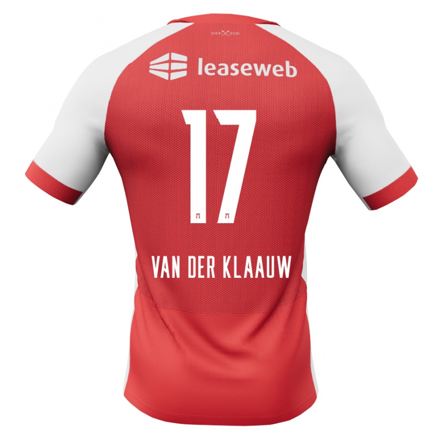 נשים כדורגל Deacon Van Der Klaauw #17 אדום לבן שחור ג'רזי ביתית 2026/27