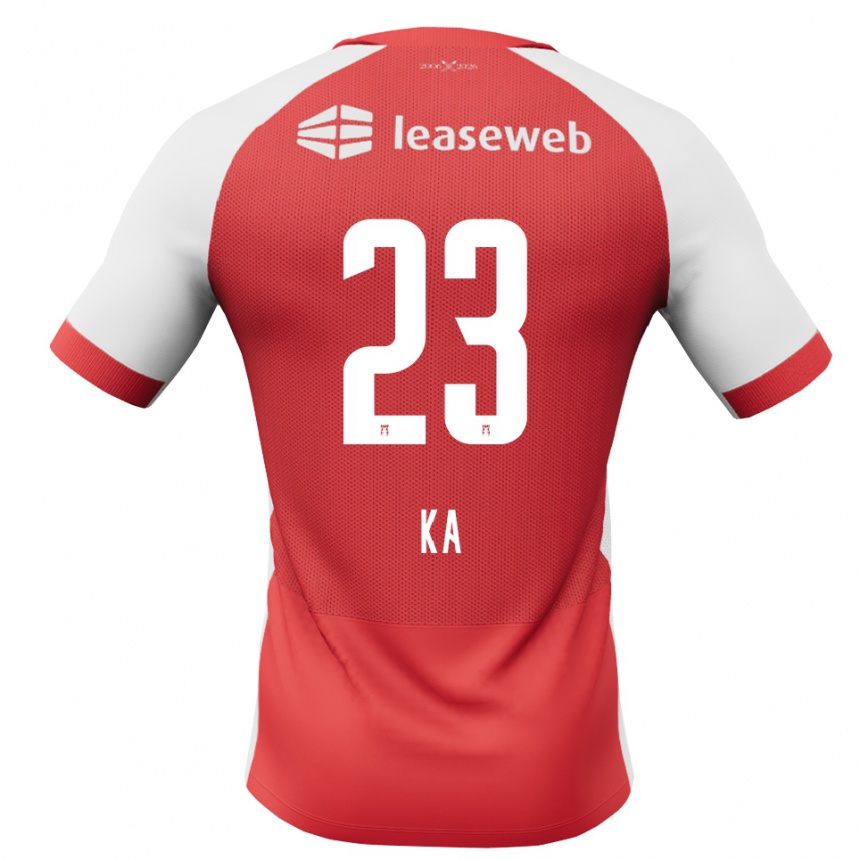 נשים כדורגל Ismail Ka #23 אדום לבן שחור ג'רזי ביתית 2026/27