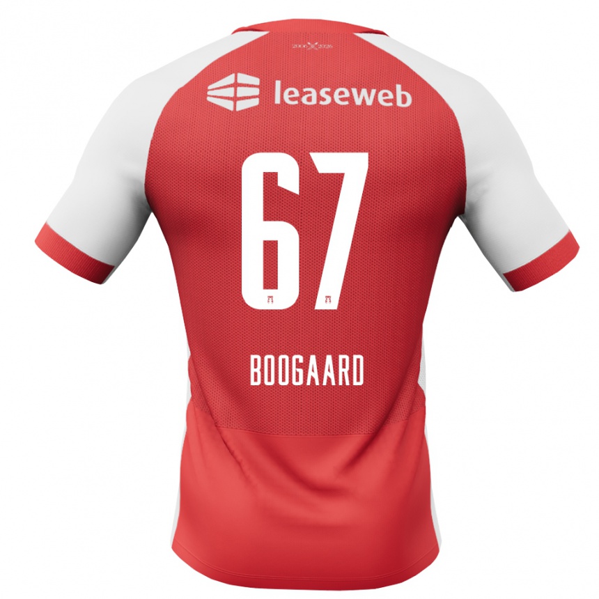 נשים כדורגל Kasper Boogaard #67 אדום לבן שחור ג'רזי ביתית 2026/27
