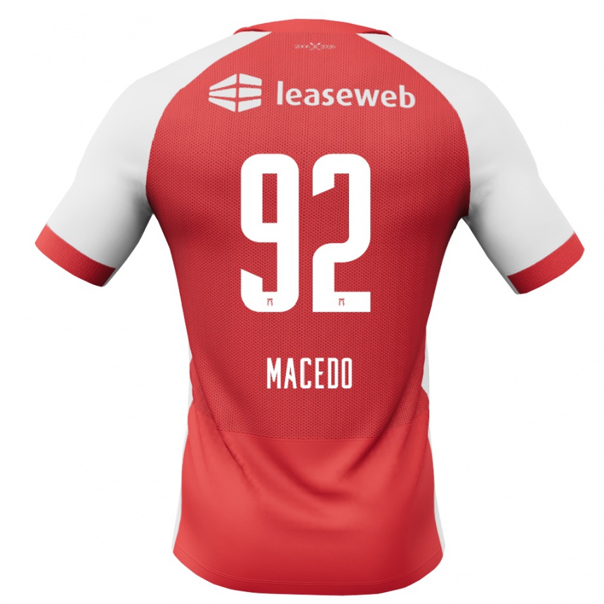 נשים כדורגל Rodrigo Macedo #92 אדום לבן שחור ג'רזי ביתית 2026/27