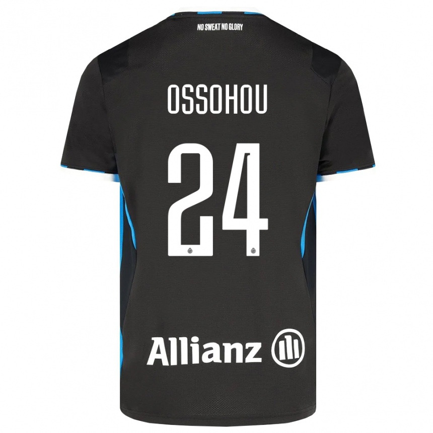 נשים כדורגל Clever Ossohou #24 שחור אדום כחול ג'רזי ביתית 2026/27