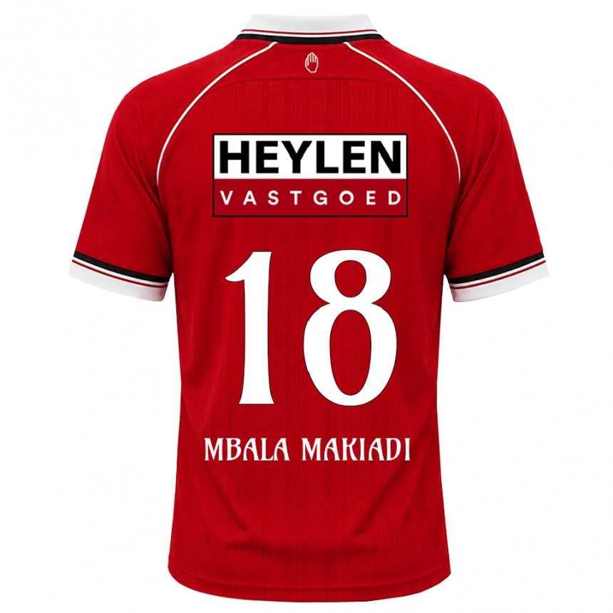 נשים כדורגל Ravi Mbala Makiadi #18 אדום לבן שחור ג'רזי ביתית 2026/27 נשים כדורגל Ravi Mbala Makiadi #18 אדום לבן שחור ג'רזי ביתית 2026/27