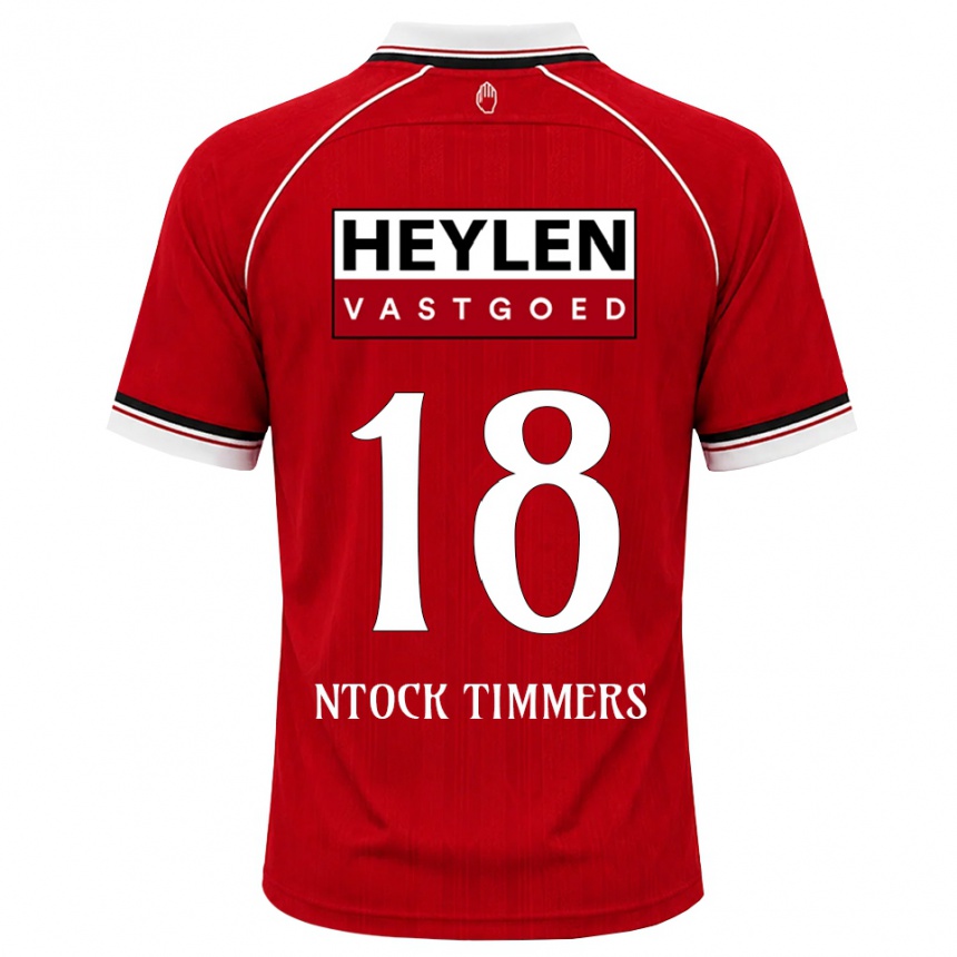 נשים כדורגל Kurtis Ntock Timmers #18 אדום לבן שחור ג'רזי ביתית 2026/27