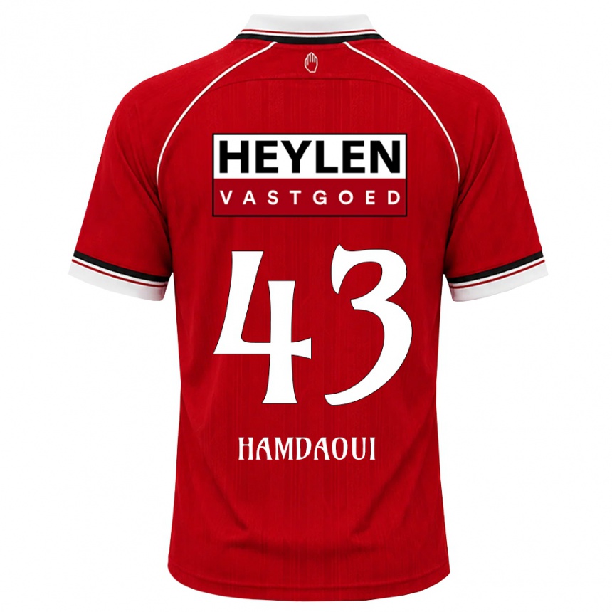 נשים כדורגל Youssef Hamdaoui #43 אדום לבן שחור ג'רזי ביתית 2026/27
