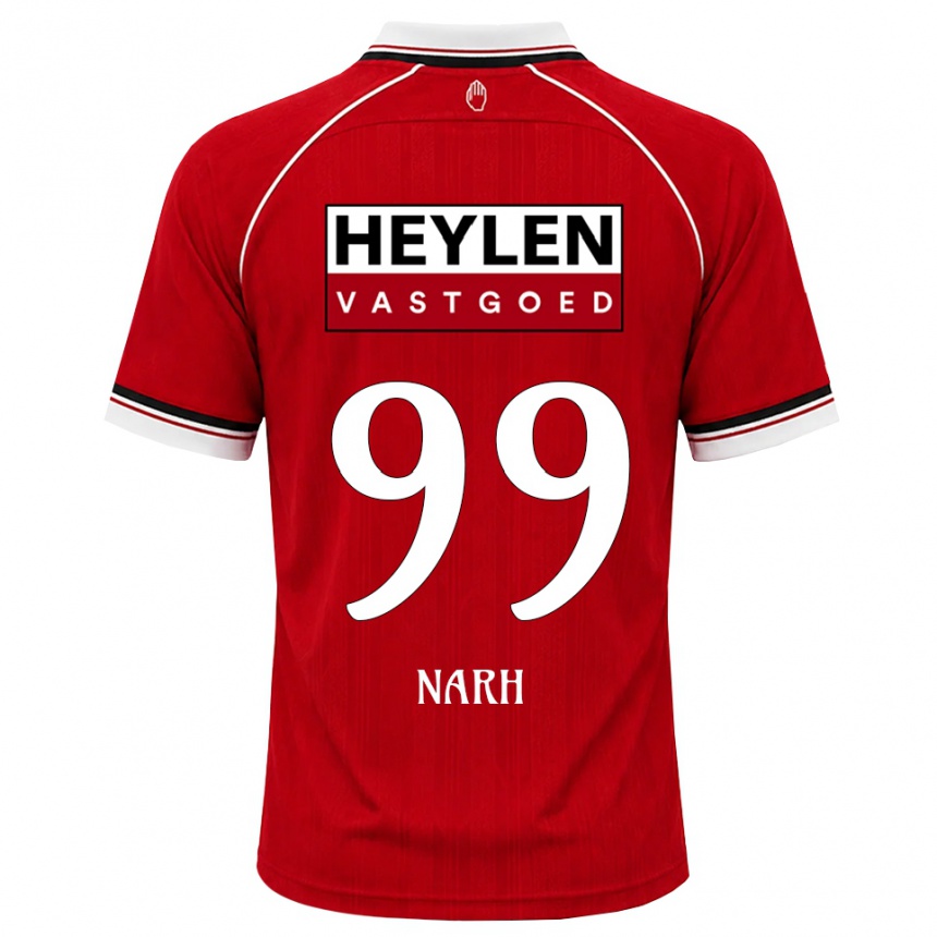 נשים כדורגל Luis Narh #99 אדום לבן שחור ג'רזי ביתית 2026/27