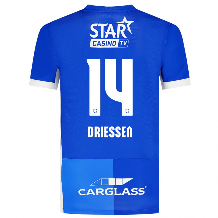 נשים כדורגל Jelle Driessen #14 כחול מדיום כחול רויאל לבן ג'רזי ביתית 2026/27 נשים כדורגל Jelle Driessen #14 כחול מדיום כחול רויאל לבן ג'רזי ביתית 2026/27