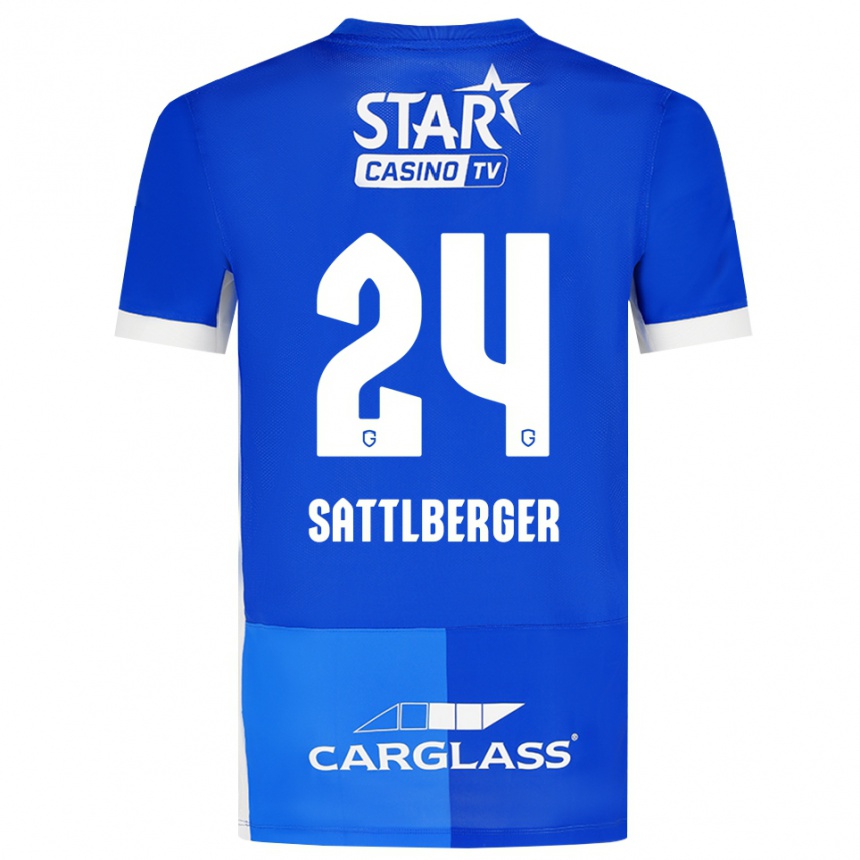 נשים כדורגל Nikolas Sattlberger #24 כחול מדיום כחול רויאל לבן ג'רזי ביתית 2026/27