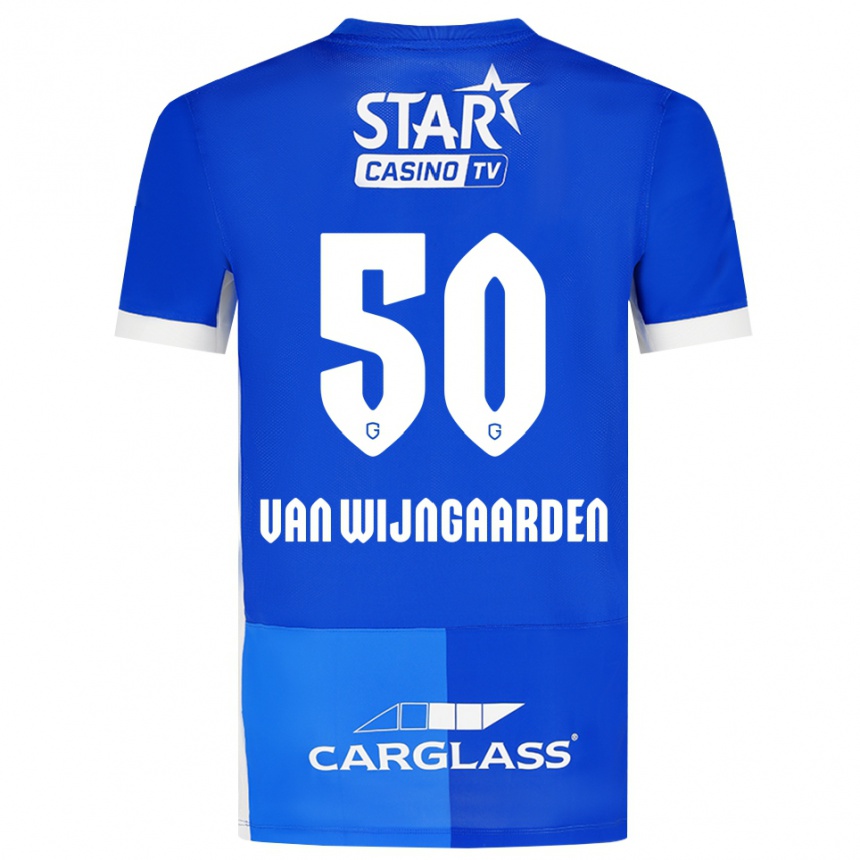 נשים כדורגל Maren Van Wijngaarden #50 כחול מדיום כחול רויאל לבן ג'רזי ביתית 2026/27