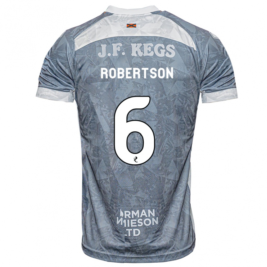 נשים כדורגל Ashley Robertson #6 אפור דהוי הרחק ג'רזי 2026/27