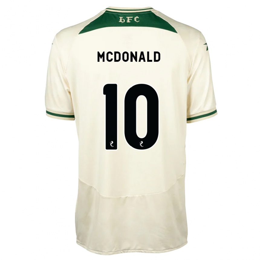 נשים כדורגל Josh Mcdonald #10 לבן ירוק יער הרחק ג'רזי 2026/27