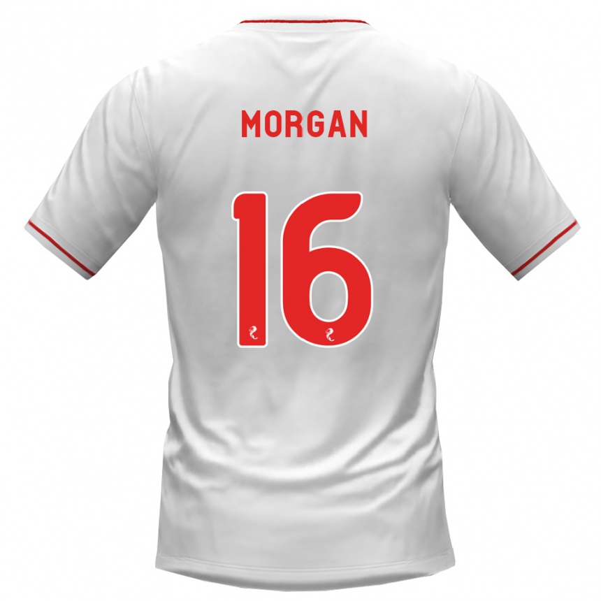 נשים כדורגל Briony Morgan #16 לבן אדום הרחק ג'רזי 2026/27