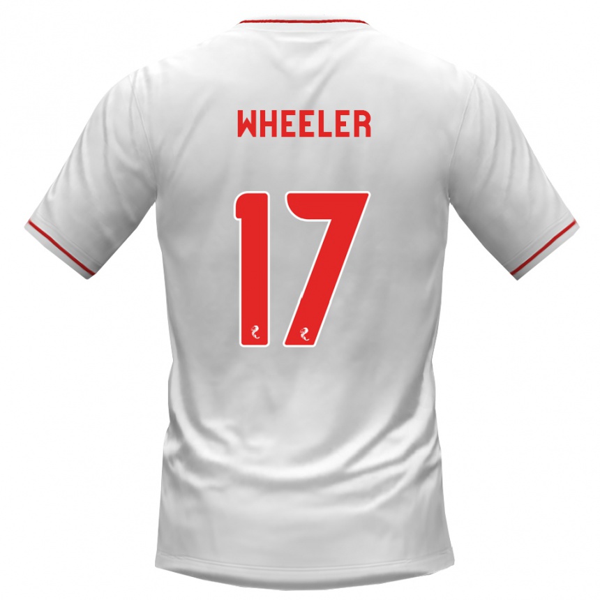 נשים כדורגל Jessica Wheeler #17 לבן אדום הרחק ג'רזי 2026/27