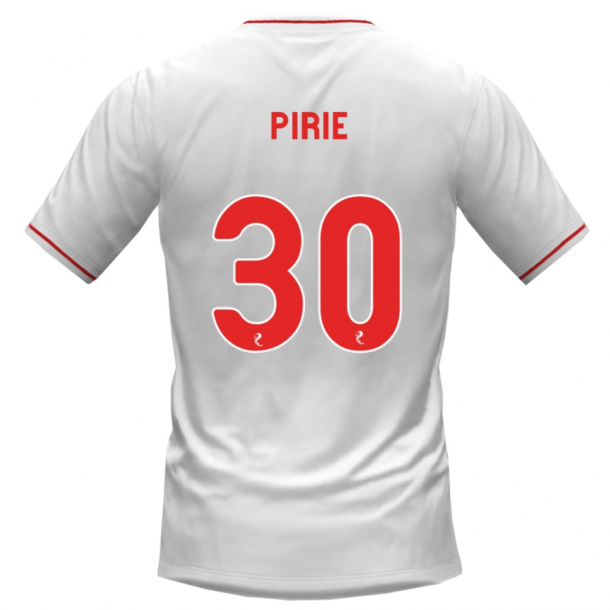 נשים כדורגל Rachel Pirie #30 לבן אדום הרחק ג'רזי 2026/27
