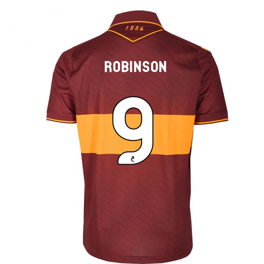נשים כדורגל Zach Robinson #9 כתום בורדו הרחק ג'רזי 2026/27