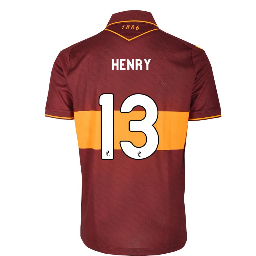 נשים כדורגל Joshua Henry #13 כתום בורדו הרחק ג'רזי 2026/27