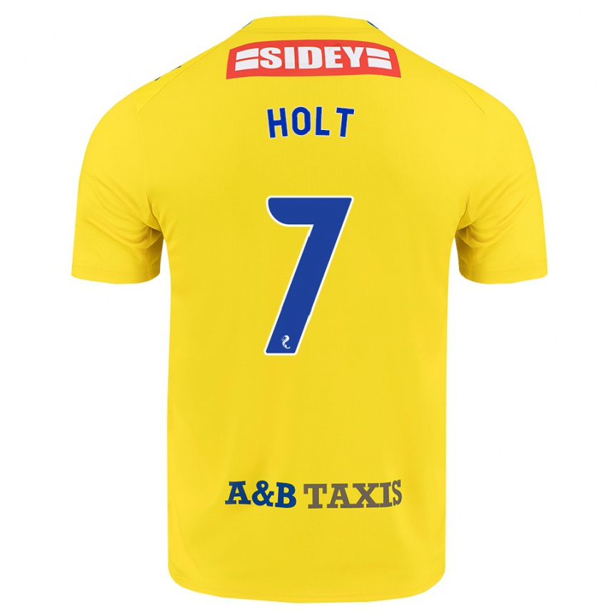 נשים כדורגל Jason Holt #7 צהוב כחול שחור הרחק ג'רזי 2026/27 נשים כדורגל Jason Holt #7 צהוב כחול שחור הרחק ג'רזי 2026/27