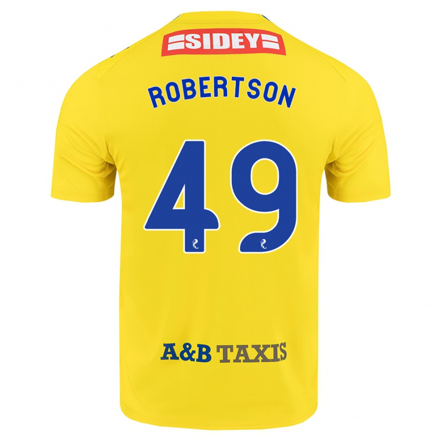 נשים כדורגל Jack Robertson #49 צהוב כחול שחור הרחק ג'רזי 2026/27
