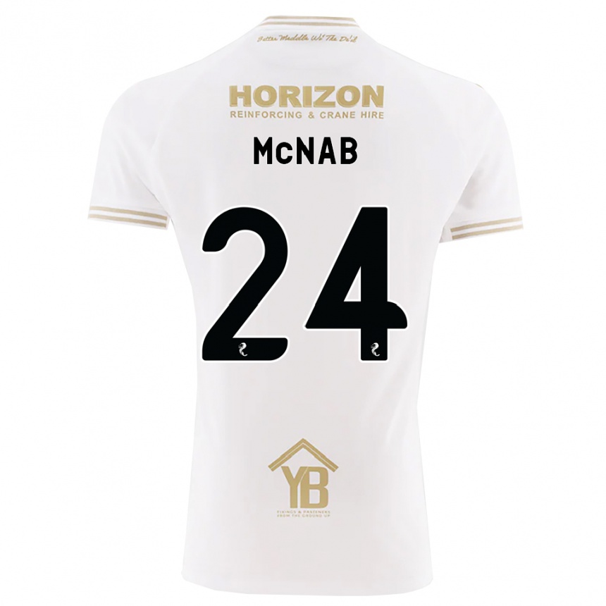 נשים כדורגל Cameron Mcnab #24 חיטה לבנה הרחק ג'רזי 2026/27 נשים כדורגל Cameron Mcnab #24 חיטה לבנה הרחק ג'רזי 2026/27