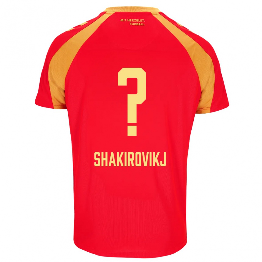 נשים כדורגל Diin Shakirovikj #0 אדום כתום שחור הרחק ג'רזי 2026/27