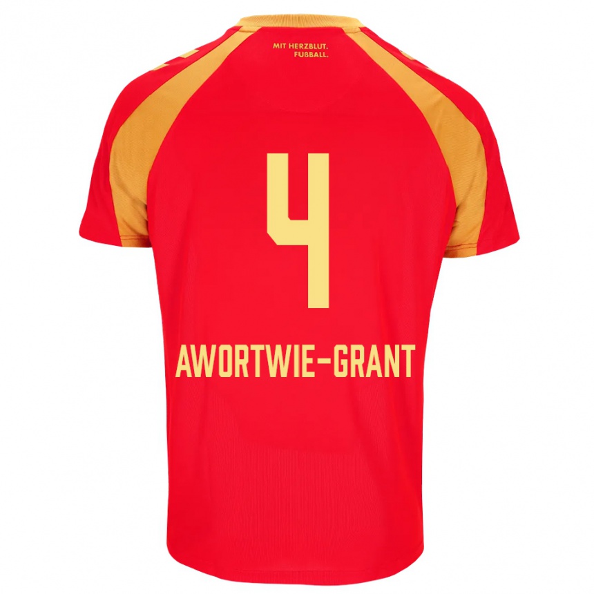 נשים כדורגל Nyamekye Awortwie-Grant #4 אדום כתום שחור הרחק ג'רזי 2026/27