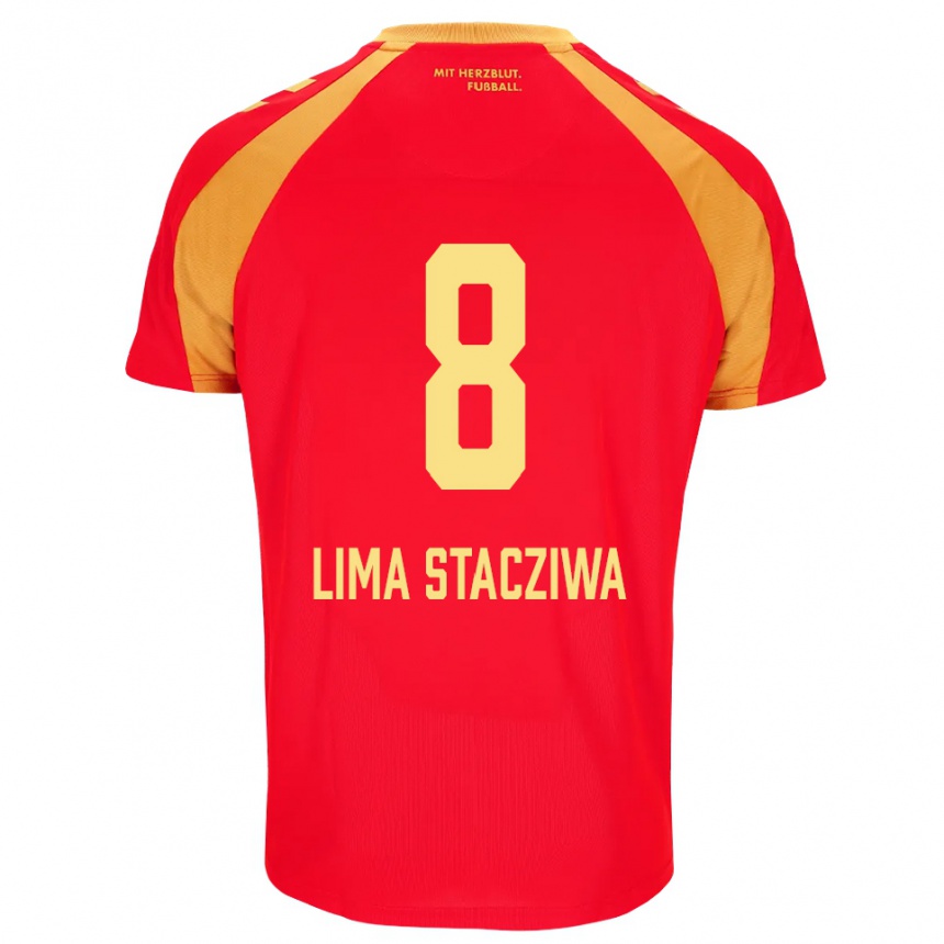 נשים כדורגל Neo Lima Stacziwa #8 אדום כתום שחור הרחק ג'רזי 2026/27