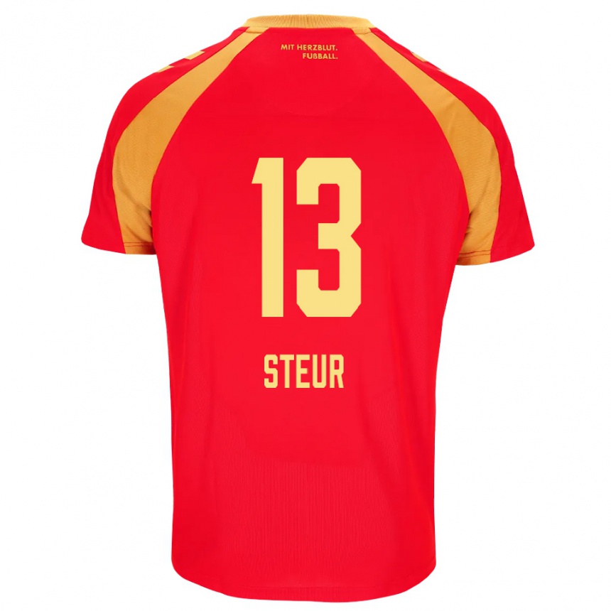 נשים כדורגל Daniel Steur #13 אדום כתום שחור הרחק ג'רזי 2026/27