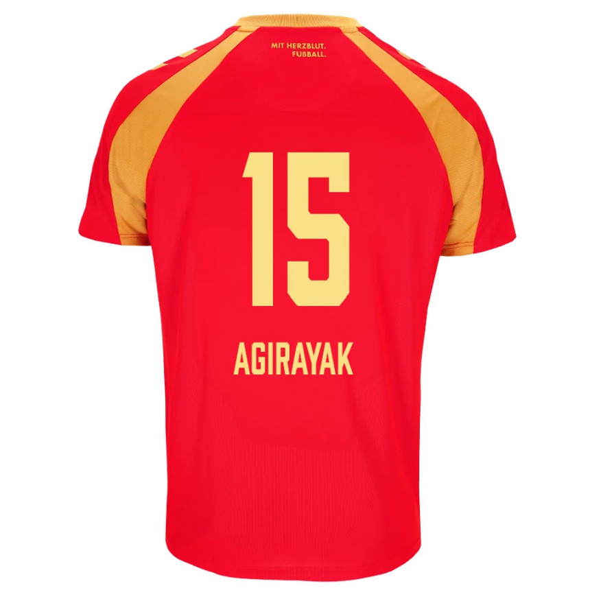 נשים כדורגל Cihan Agirayak #15 אדום כתום שחור הרחק ג'רזי 2026/27