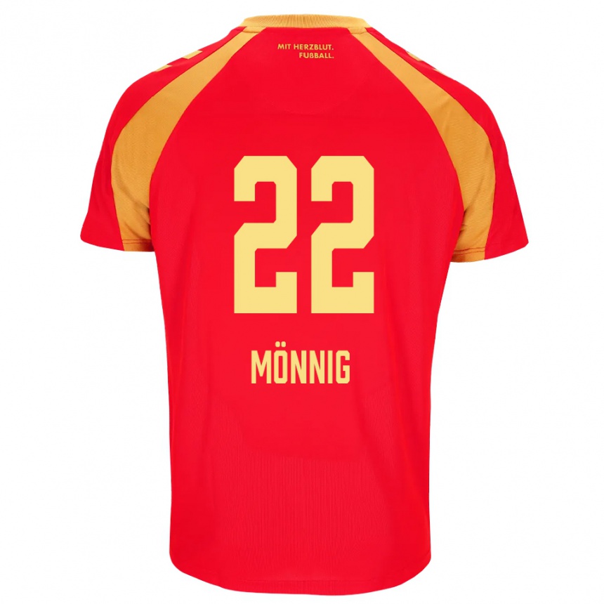 נשים כדורגל Marlon Mönnig #22 אדום כתום שחור הרחק ג'רזי 2026/27