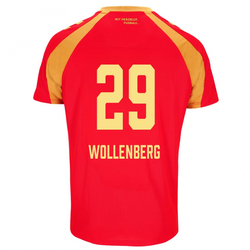 נשים כדורגל Paul Wollenberg #29 אדום כתום שחור הרחק ג'רזי 2026/27