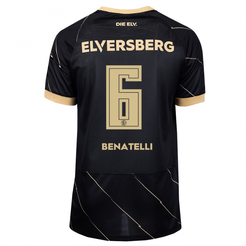 נשים כדורגל Rico Benatelli #6 שחור חום הרחק ג'רזי 2026/27