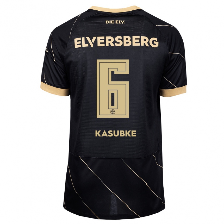 נשים כדורגל Manuel Kasubke #6 שחור חום הרחק ג'רזי 2026/27