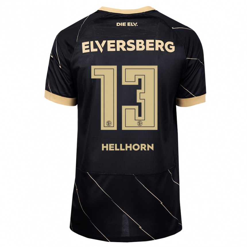 נשים כדורגל Denis Hellhorn #13 שחור חום הרחק ג'רזי 2026/27